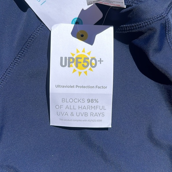 Snapper Rock UPF 50+ Navy Rash guard Short Sleeve Size 3 (2-3 years) New w/ Tag - Picture 6 of 8